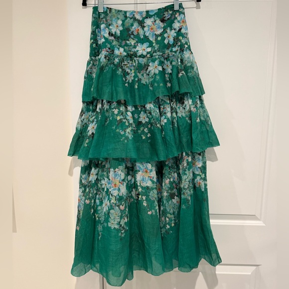 Zimmerman Everley Tiered Midi Skirt - Picture 2 of 7